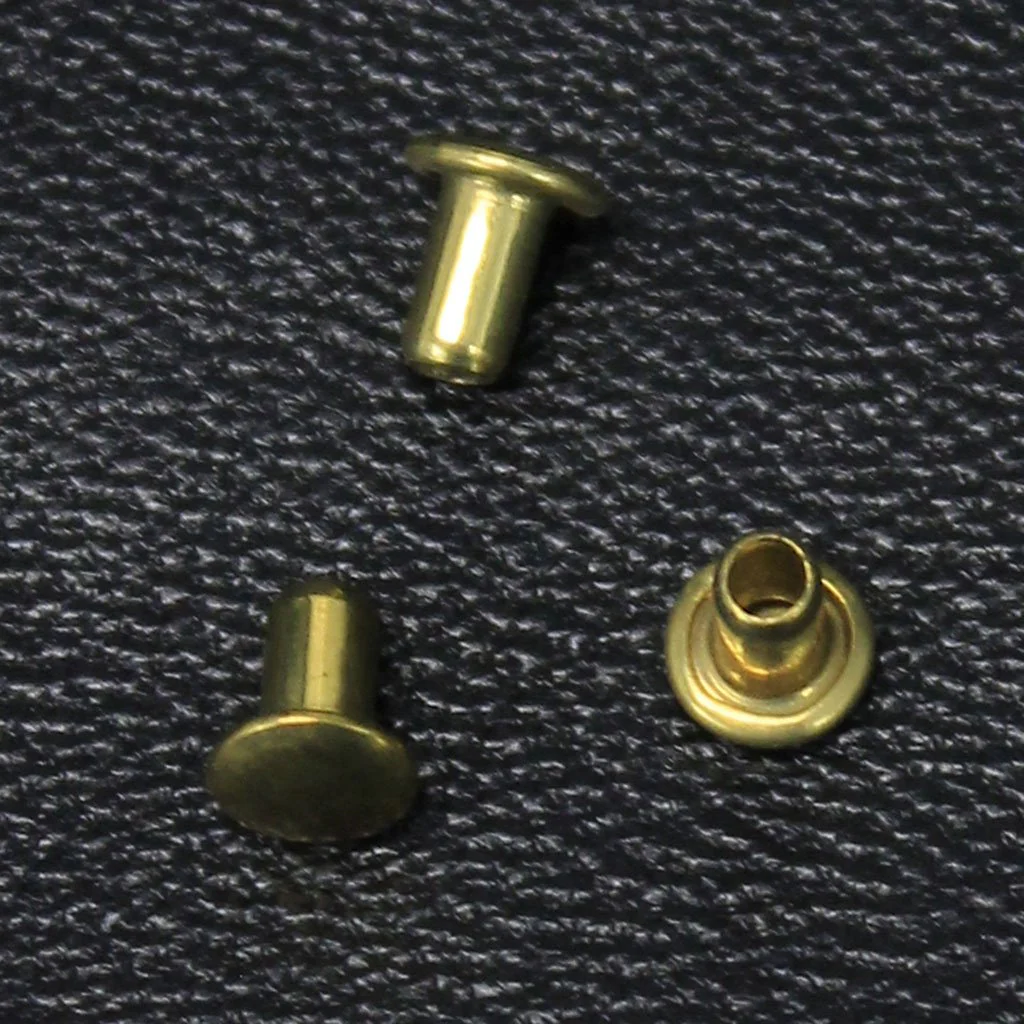 1000 pcs 3/16" Solid Brass Single Cap Rivet Posts #Z9230PBR - Image 2