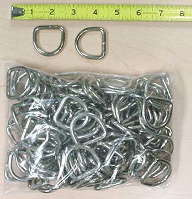 100 pcs 1.25" Heavy Nickel Plated D-Rings #ZD7802S - Image 2