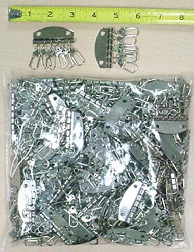 20 pcs Nickel Silver Key Case 6 Hook Plates #ZKEY5432S - Image 2