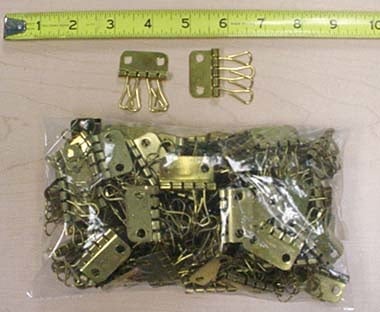 20 pcs Brass Key Case 4 Hook Plates #ZKEY5431BT - Image 2