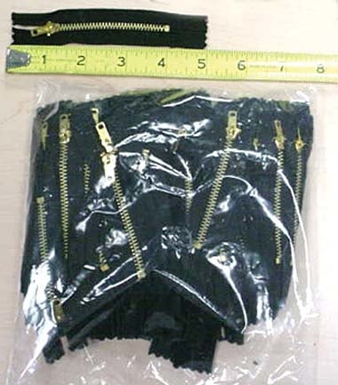 3" Jeans Zipper KGK #3 Brass Metal Closed End Black - 200 pc Bulk #ZZIP9413BRK - Image 2