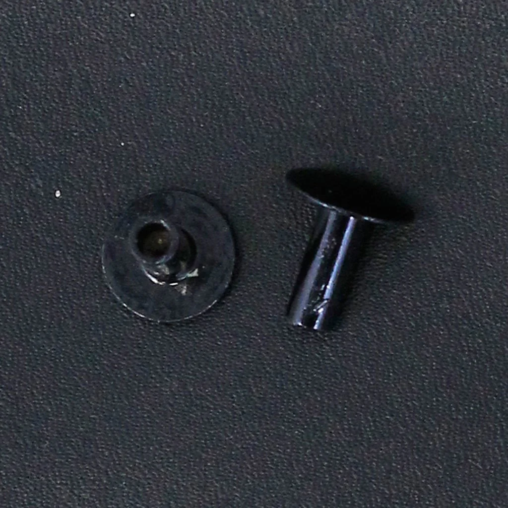 1000 pcs 3/8'' x 3/8'' Black Enamel Rivet Posts #Z4197PK - Image 3
