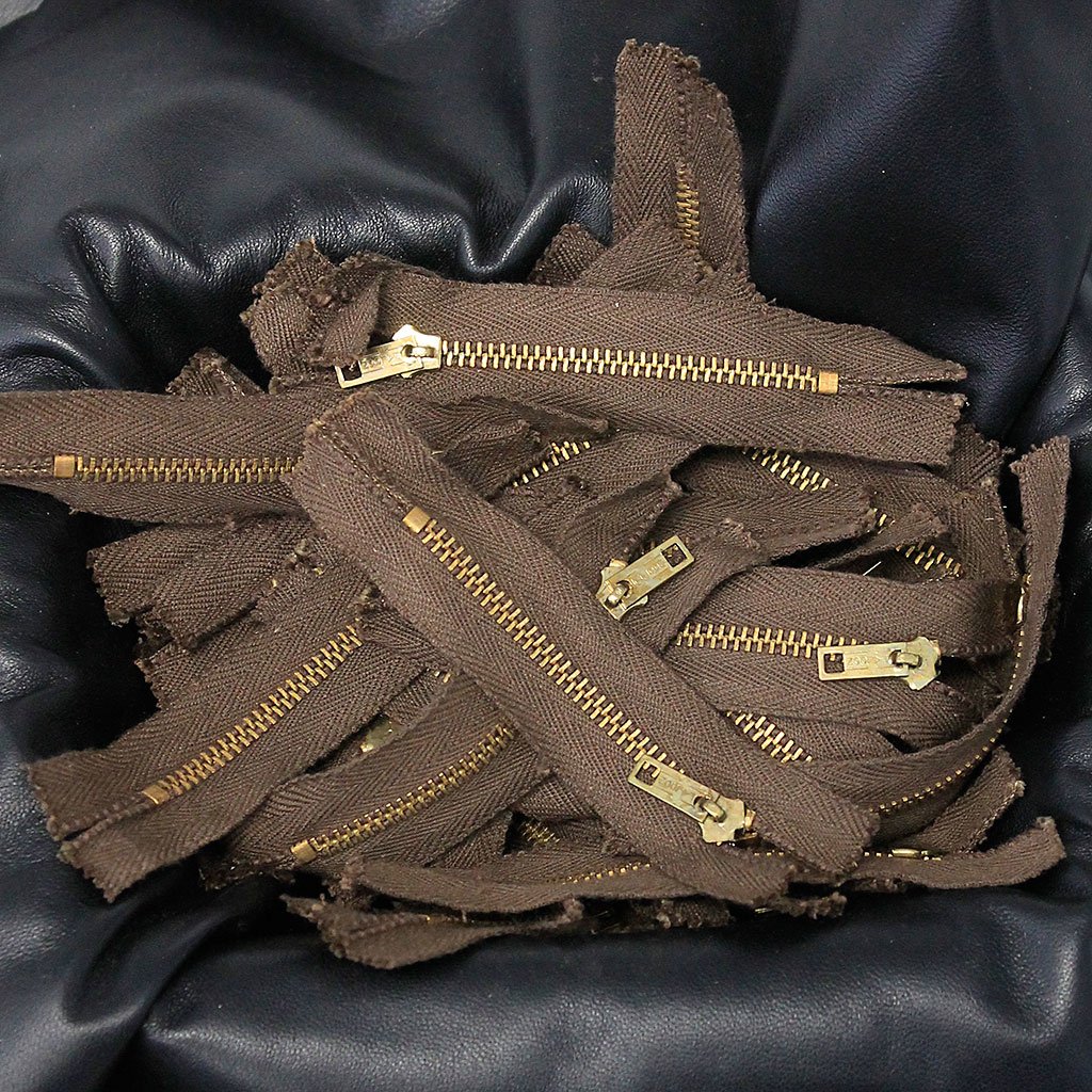 3" Jeans Zipper KGK #3 Brass Metal Closed End BROWN - 200 pc Bulk #ZZIP9413BRN