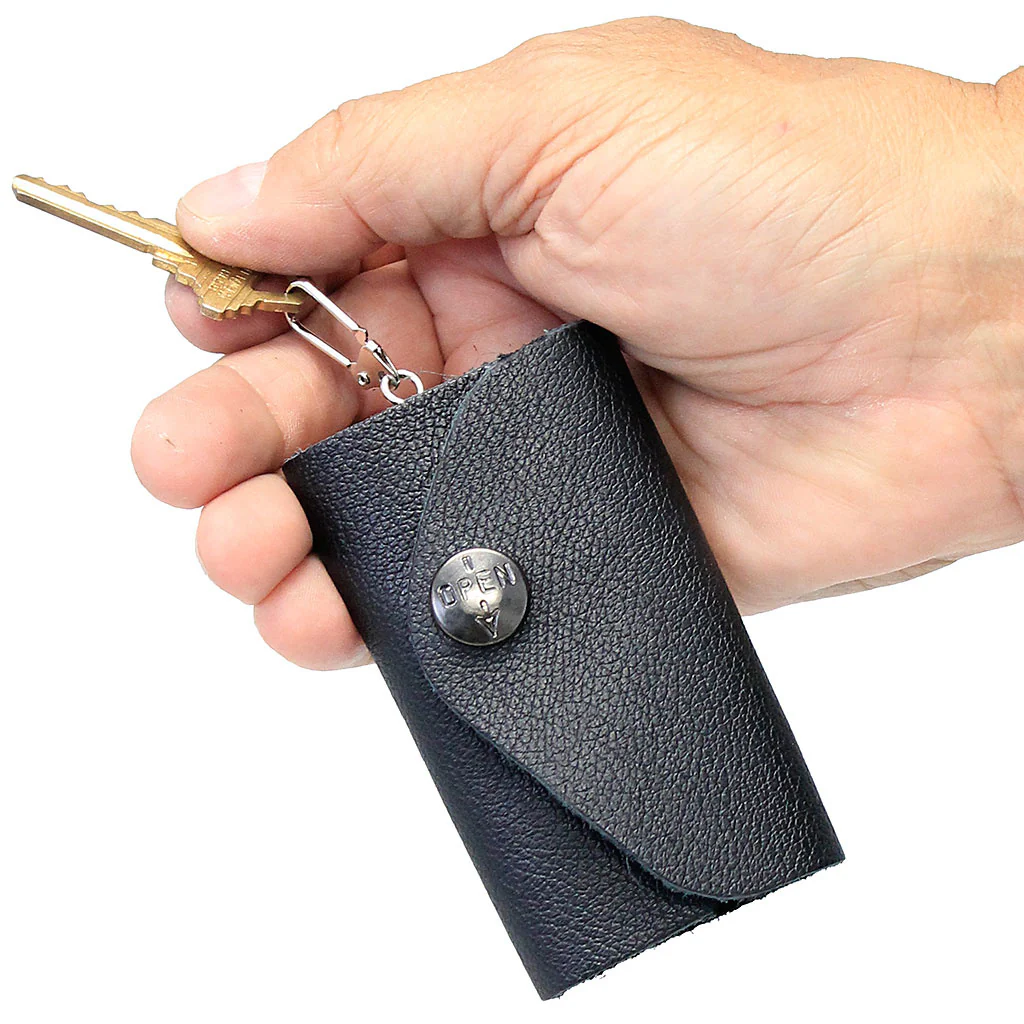 6 Key Leather Key Case with Finger Ring #AC22041SR - Image 5