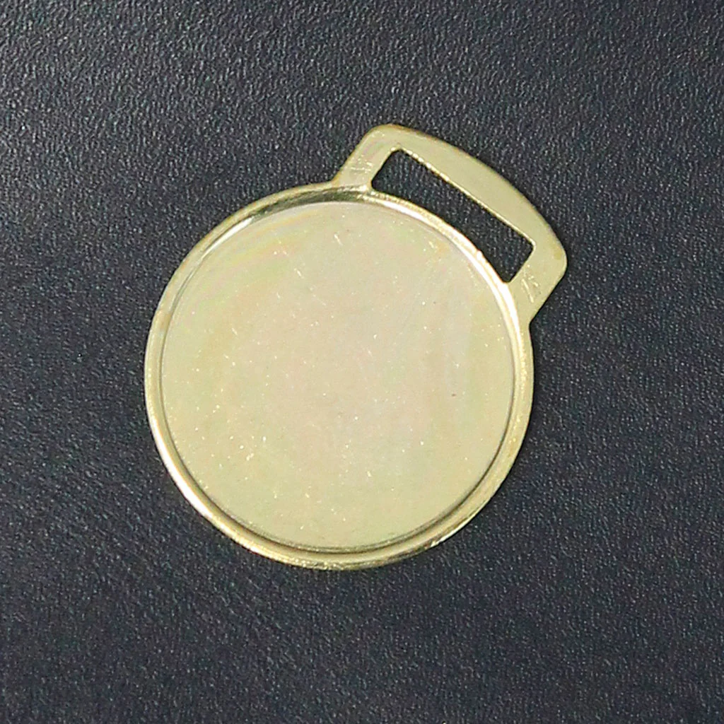 75 pcs 1.25" Gold Engravable Metal Disk / Charm / Fob #ZPLATE00G - Image 2