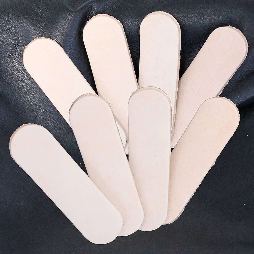 12 pcs 3 inch Natural 7-8 oz. Leather Tooling Blanks #ZTB3X58N
