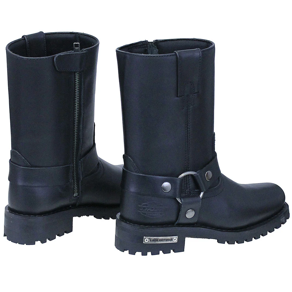 9 in Women's Classic Leather Harness Boots with Zipper #BL120110ZK - Image 2