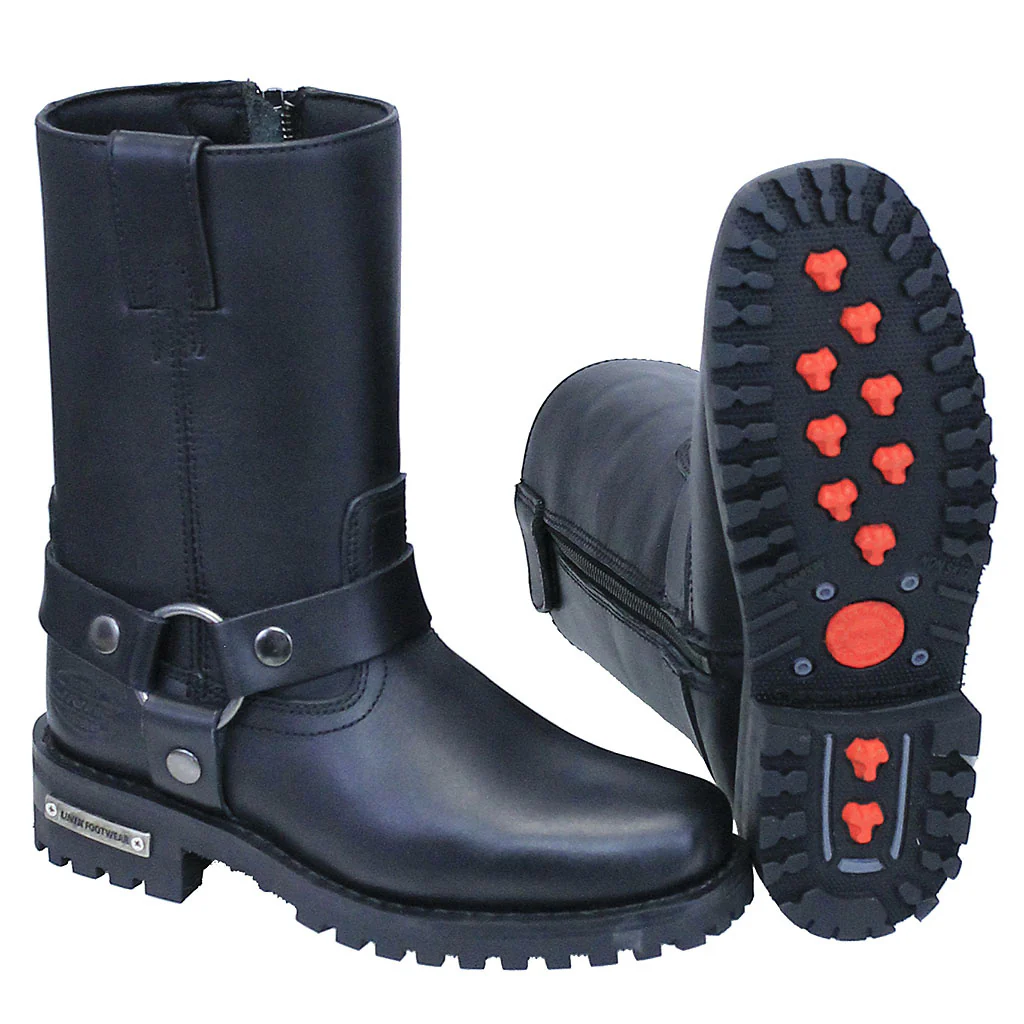 9 in Women's Classic Leather Harness Boots with Zipper #BL120110ZK - Image 3