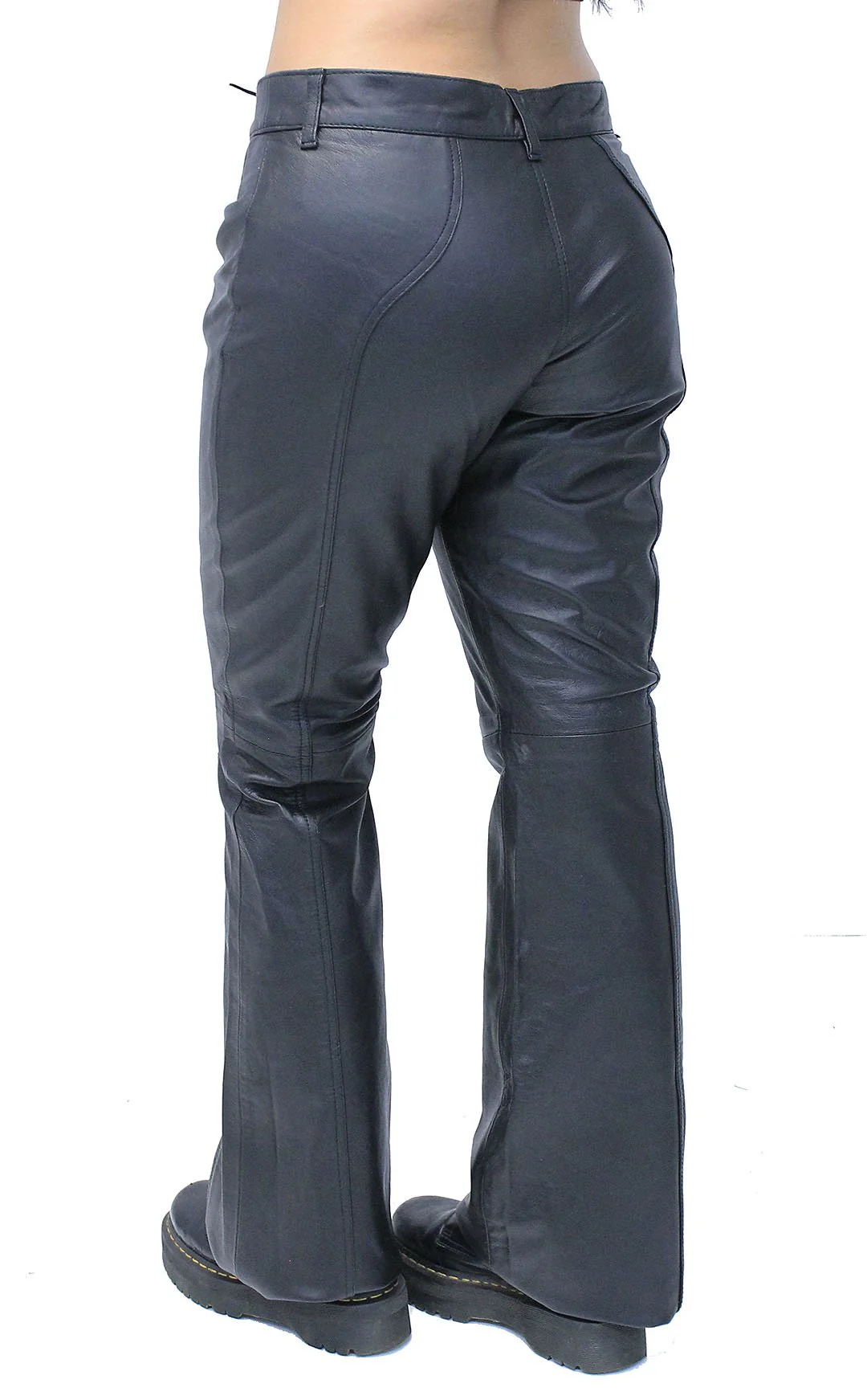 Bell Bottom Lace Up Genuine Leather Pants for Women #LP2071LK (4-18) - Image 3