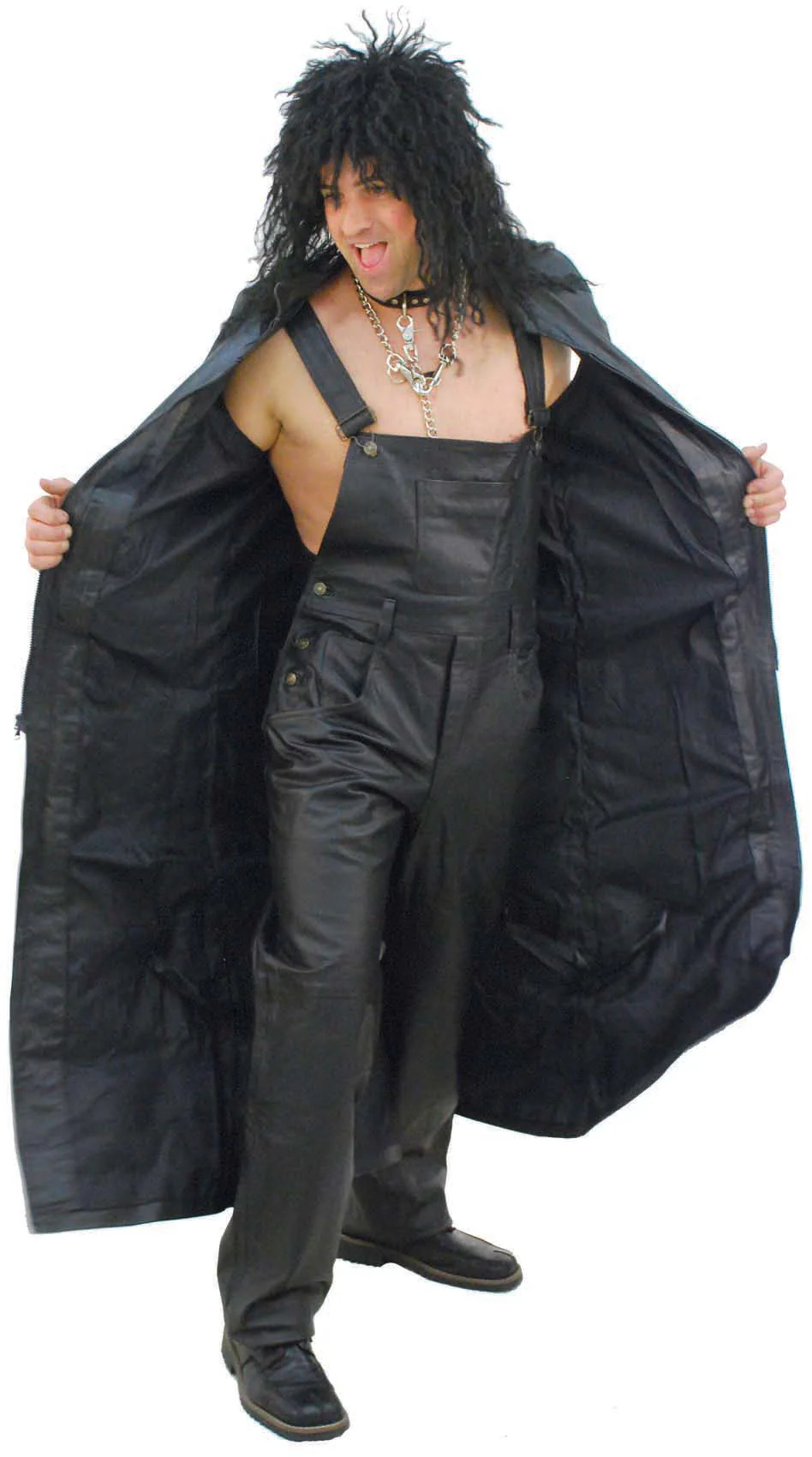 Biker Leather Bib Overalls #MP44K - Image 5