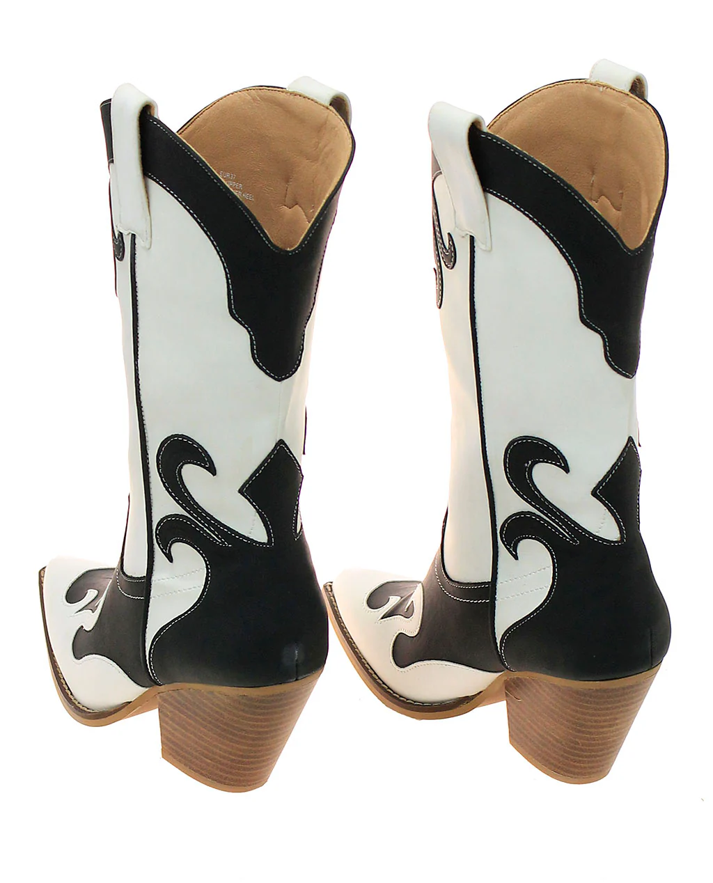 Black and White Holstein Cowgirl Boots #BLC10KW-UNIQ - Image 4