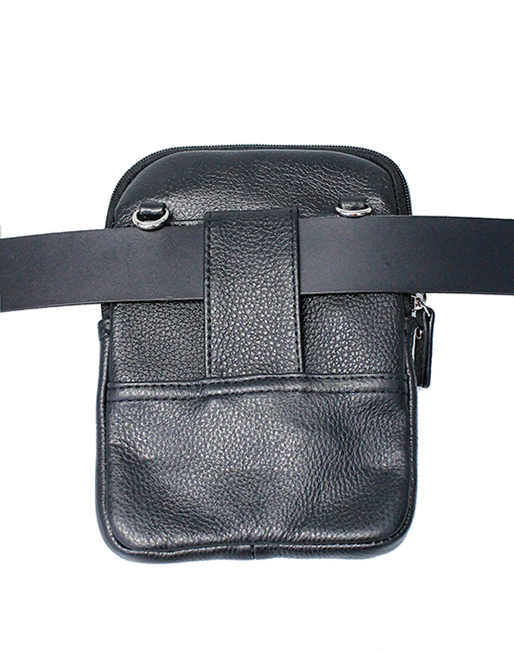 Black Cross Body Belt Pouch #P0180K - Image 2