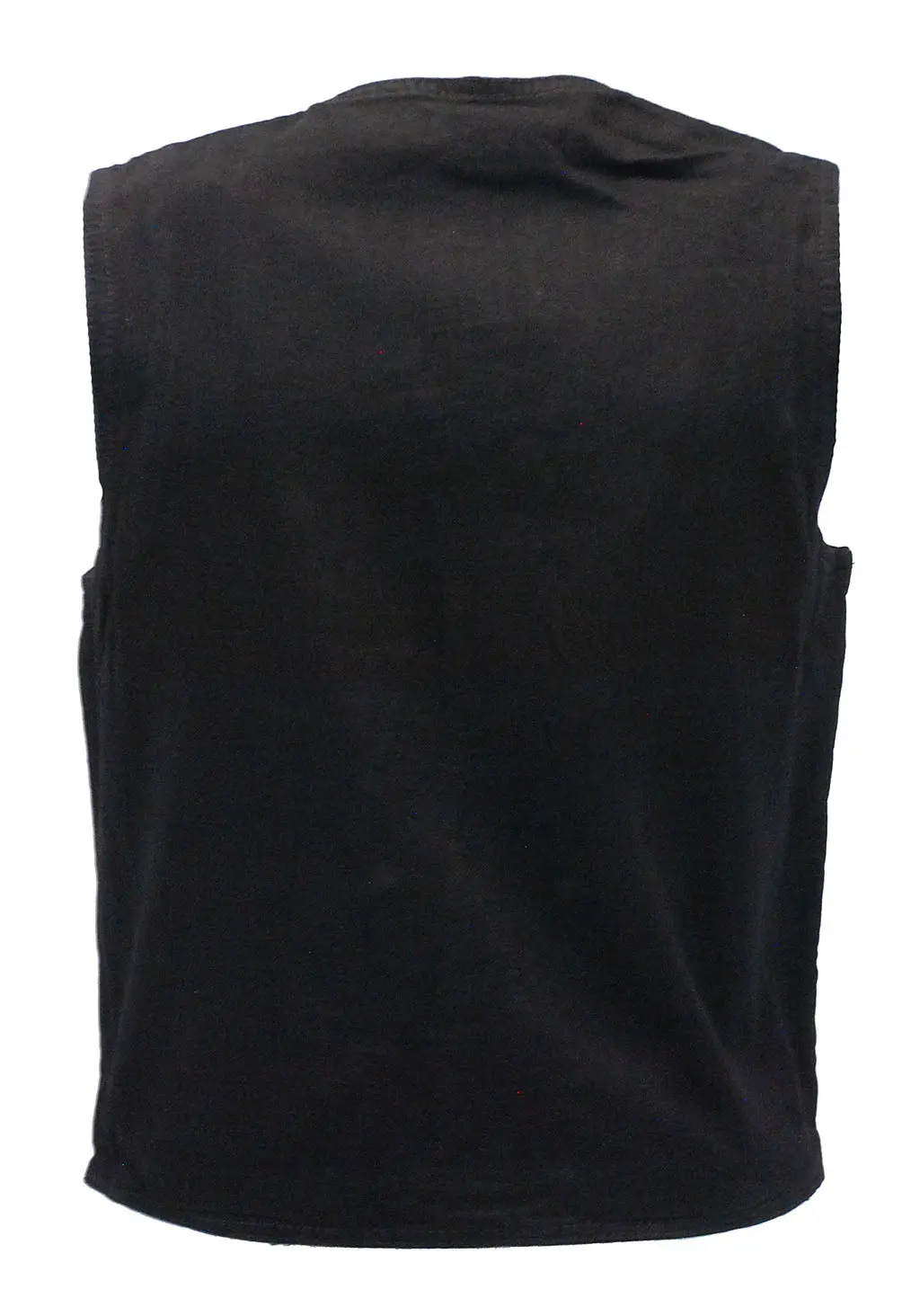 Black Denim Vest w/Large Inside Pockets #VMC42700K - Image 2