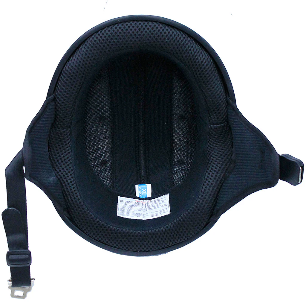 Black D.O.T. Shiny Black Half Helmet #H100K - Image 4
