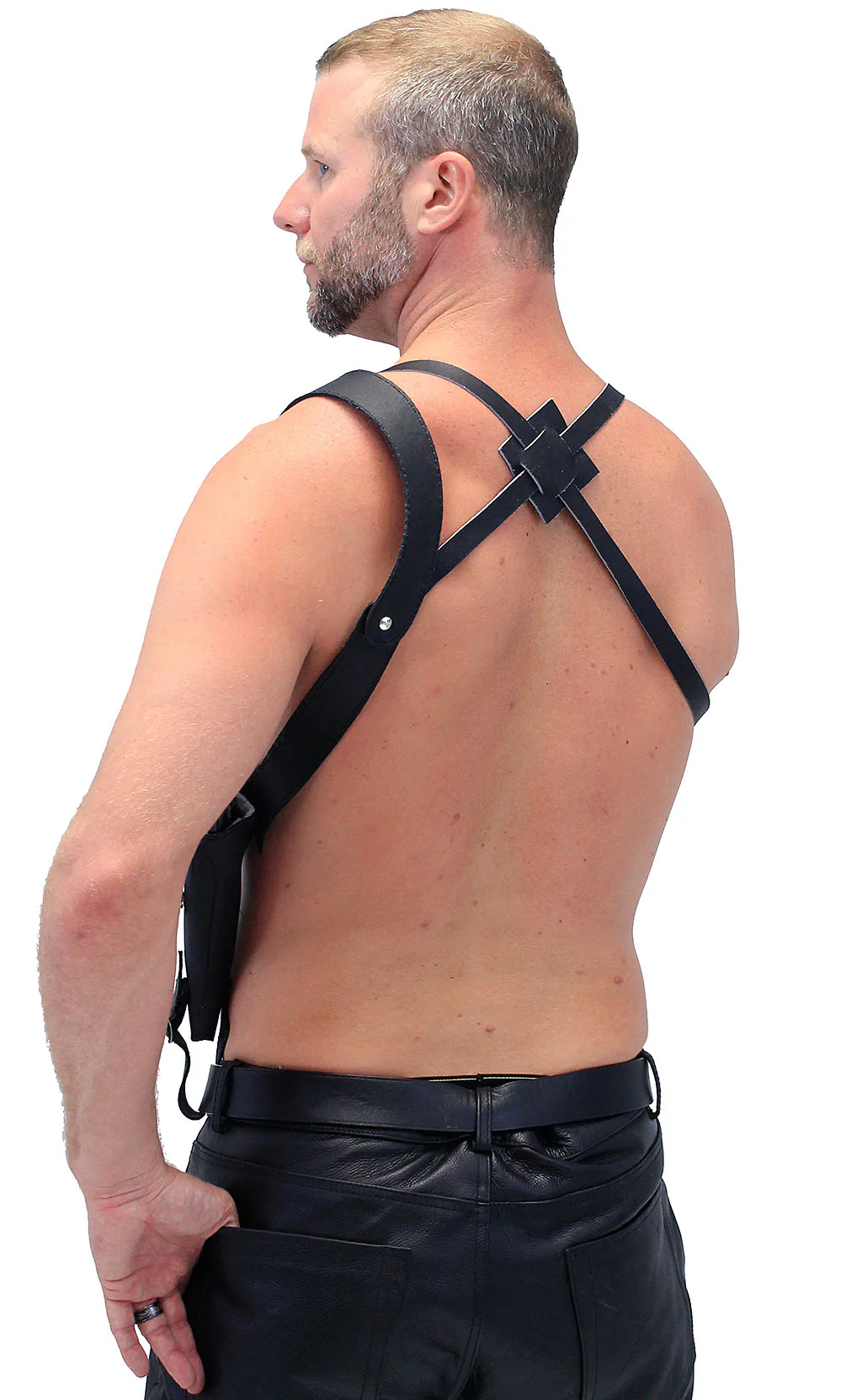 Black Leather Shoulder Holster #A358H - Image 2