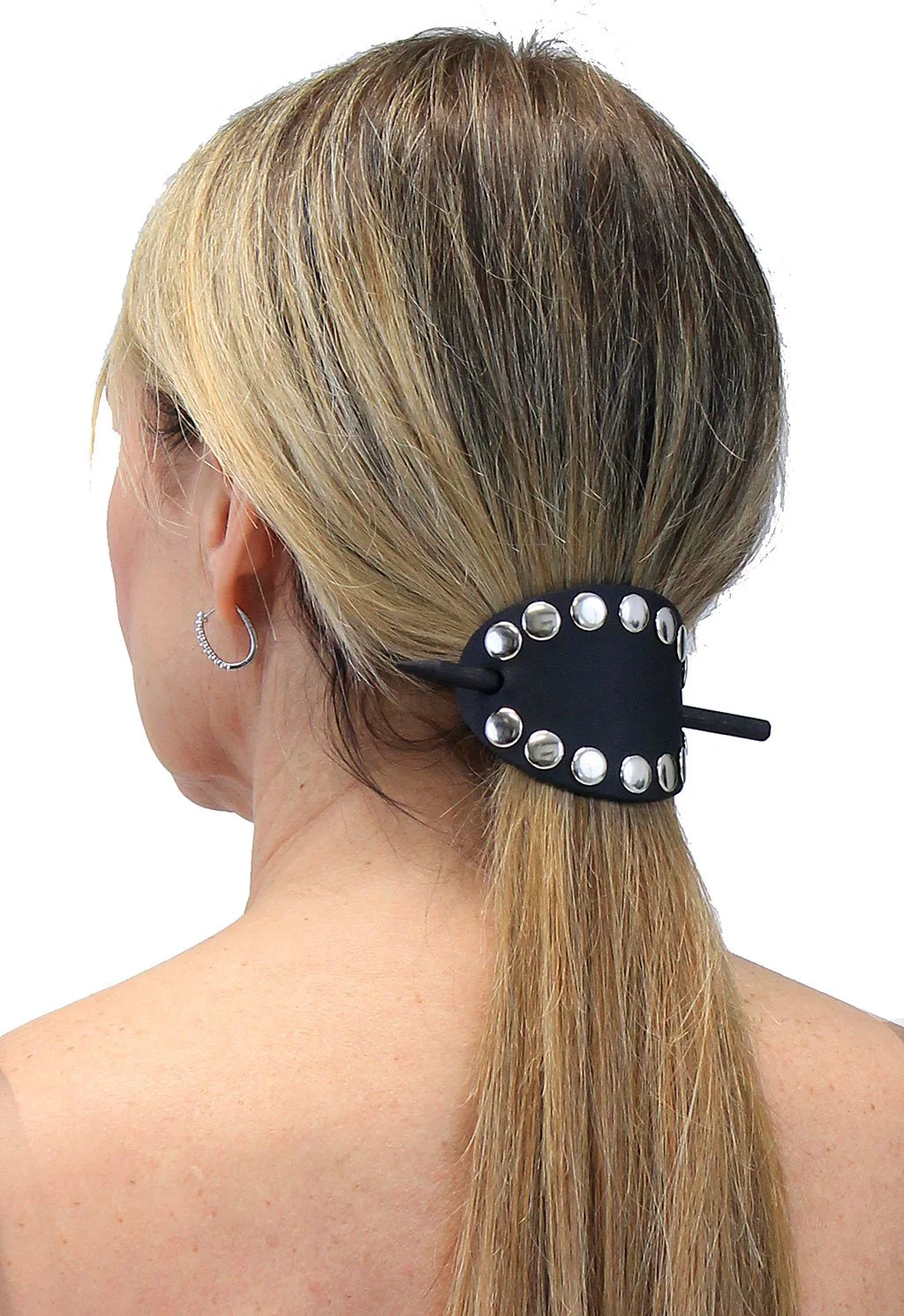Black Studded Stick Barrette #AH101SK () - Image 2