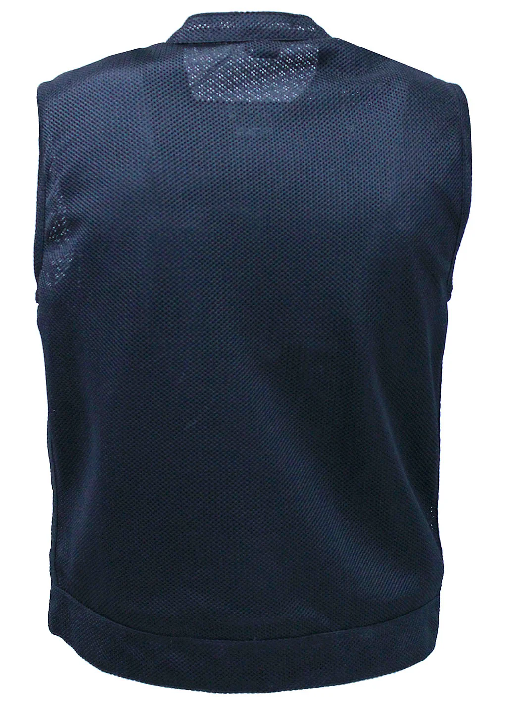 Men's Black Moto Mesh Motorcycle Vest #VMC6890VGK - Image 5