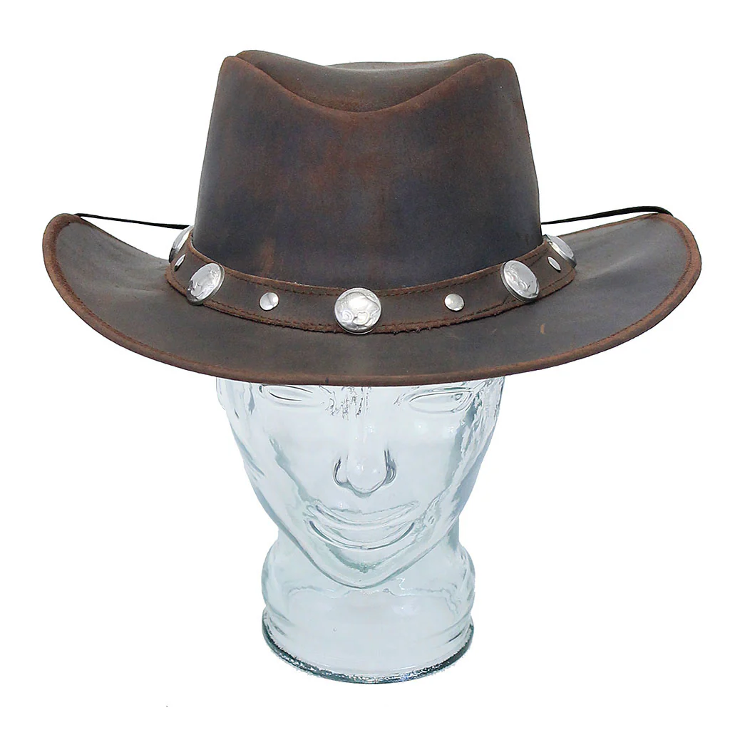 Brown Cowboy Hat with Buffalo Nickel Hatband #H1041BUFN - Image 3