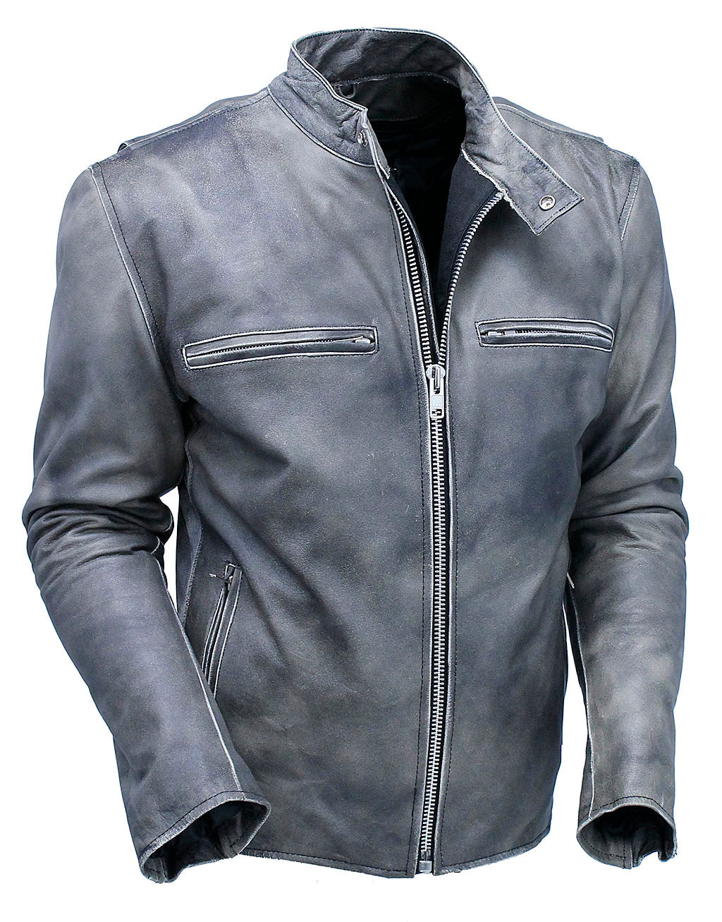 Vintage Brown Rebel Rider Cafe' Racer Motorcycle Jacket #MA11026ZDN