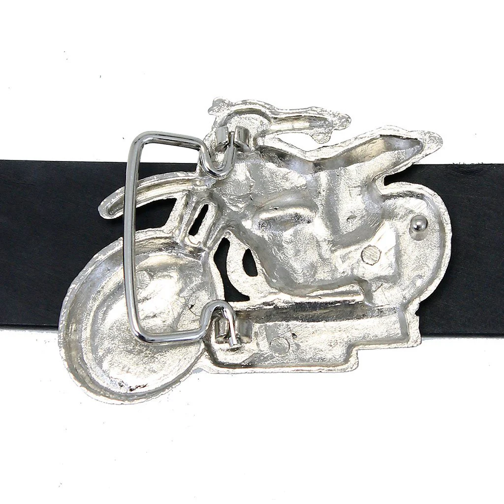 Chrome Motor-cross Belt Buckle #BU100MOTO - Image 2