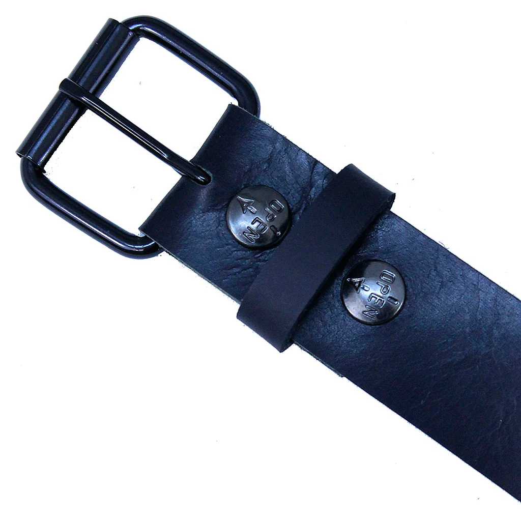 Comfortable Black Leather Belt With Removable Buckle #BT1800KK - Image 3