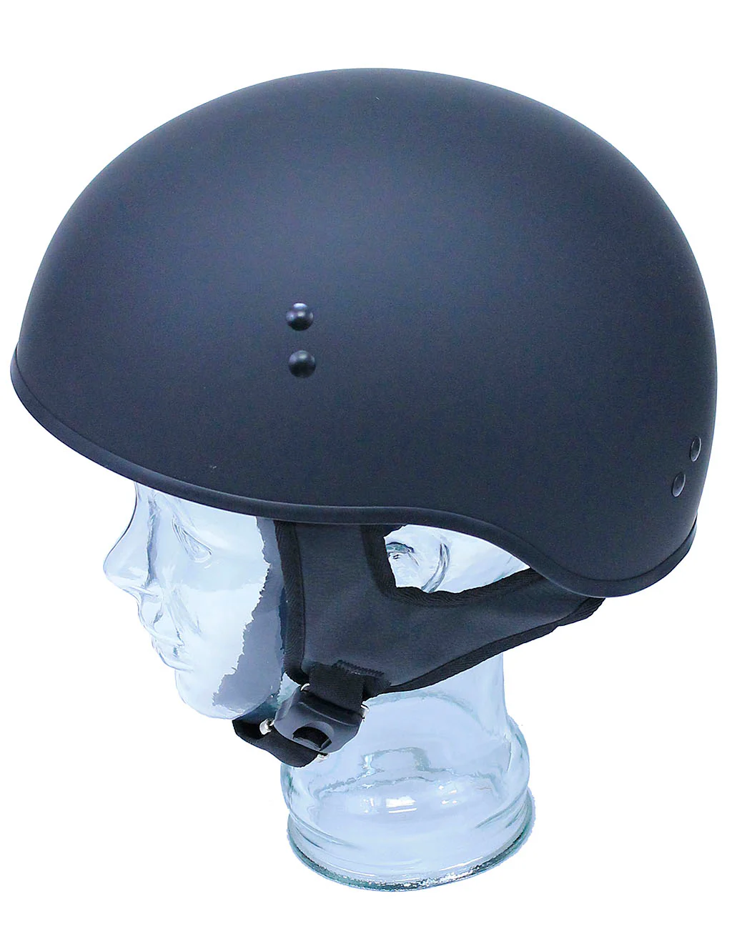 D.O.T. Flat Black Half Helmet #H9770FK - Image 3