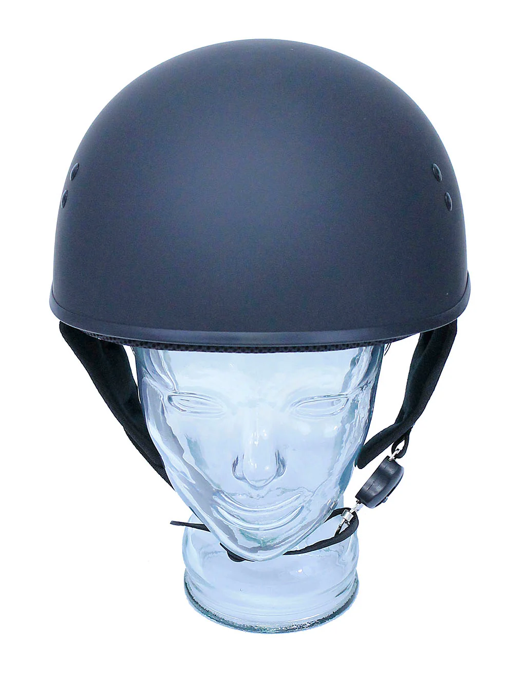 D.O.T. Flat Black Half Helmet #H9770FK - Image 4
