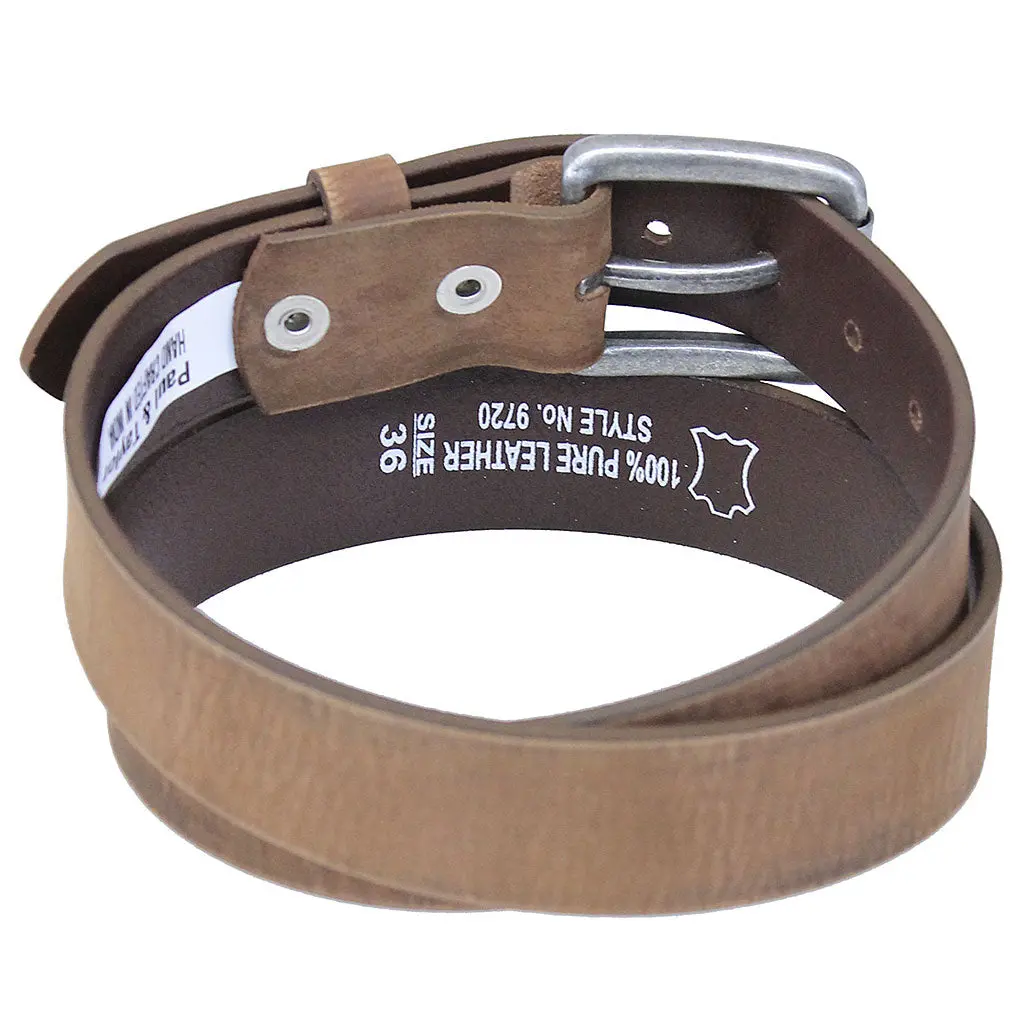 Dull Brown Rub Durable Leather Belt #BT97201N - Image 2