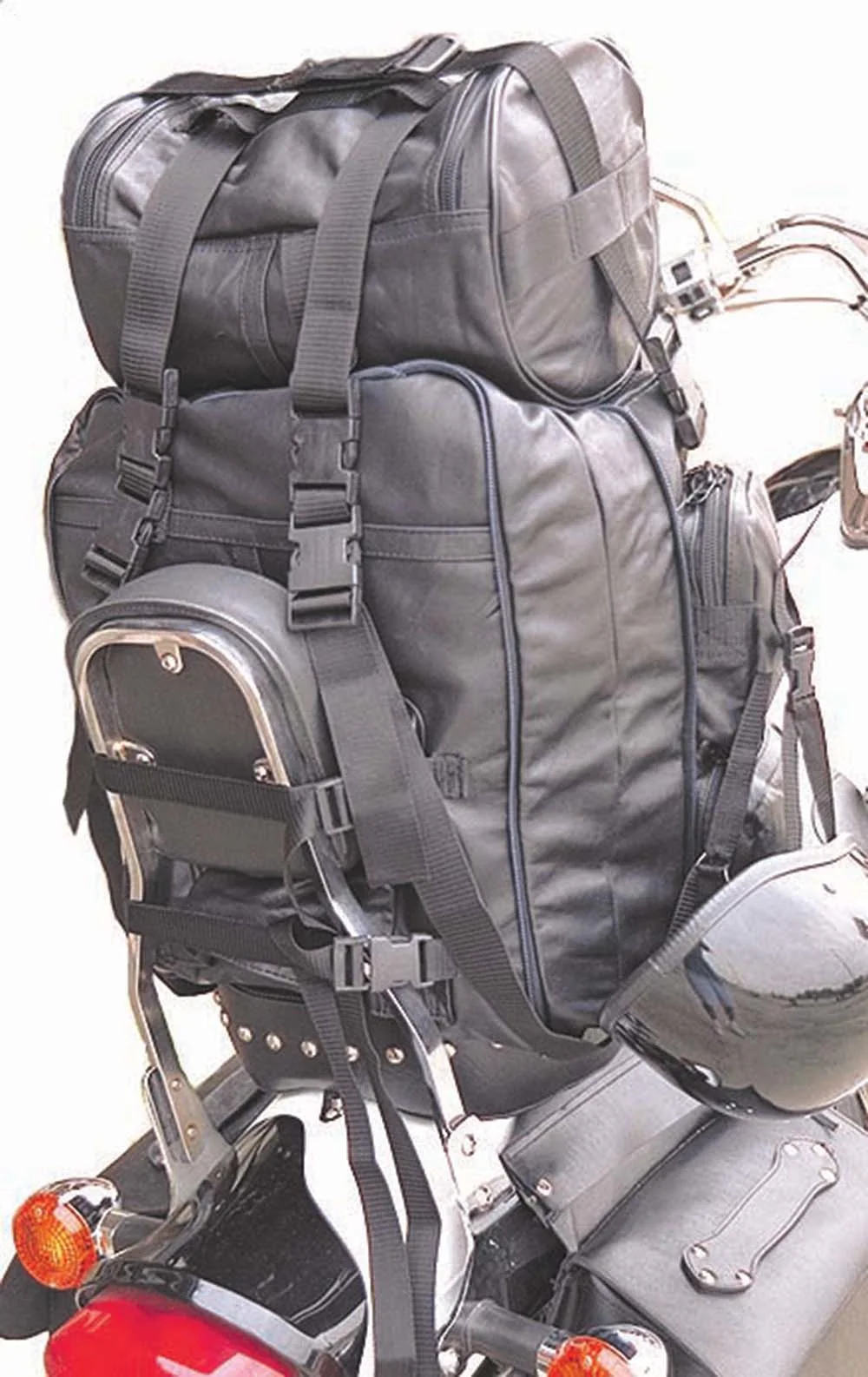 Extra Large 2 pc Leather Sissy Bar Pack / Backpack #SBX306X - Image 4