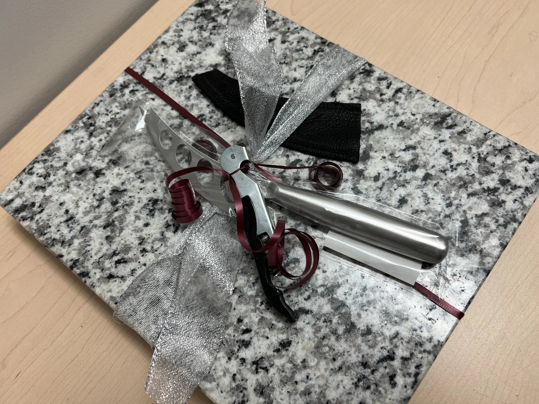 Genuine Stone Charcuterie Board w/knife, opener, sheath  #A202301 - Image 5