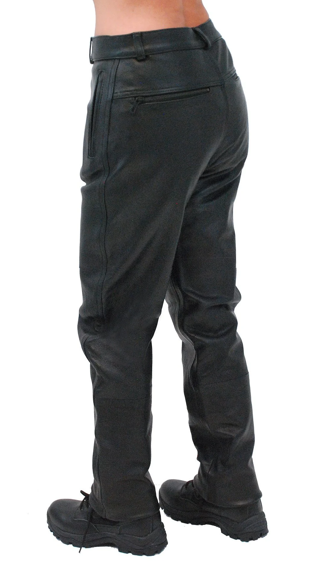 Heavy Women's Genuine Buffalo Leather Motorcycle Pants #LP375K (4-6) - Image 2