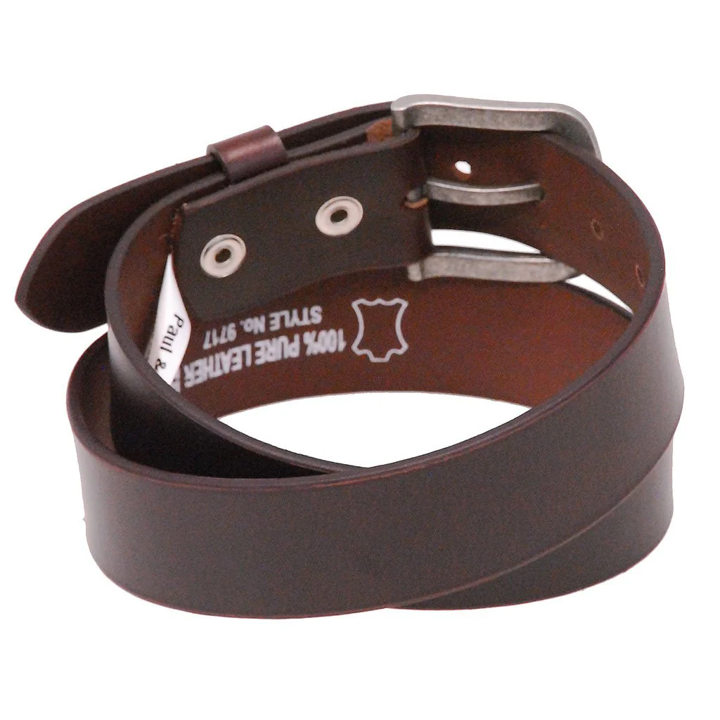 Heavy Veg-Tan Brown Leather Belt #BT97171N - Image 2