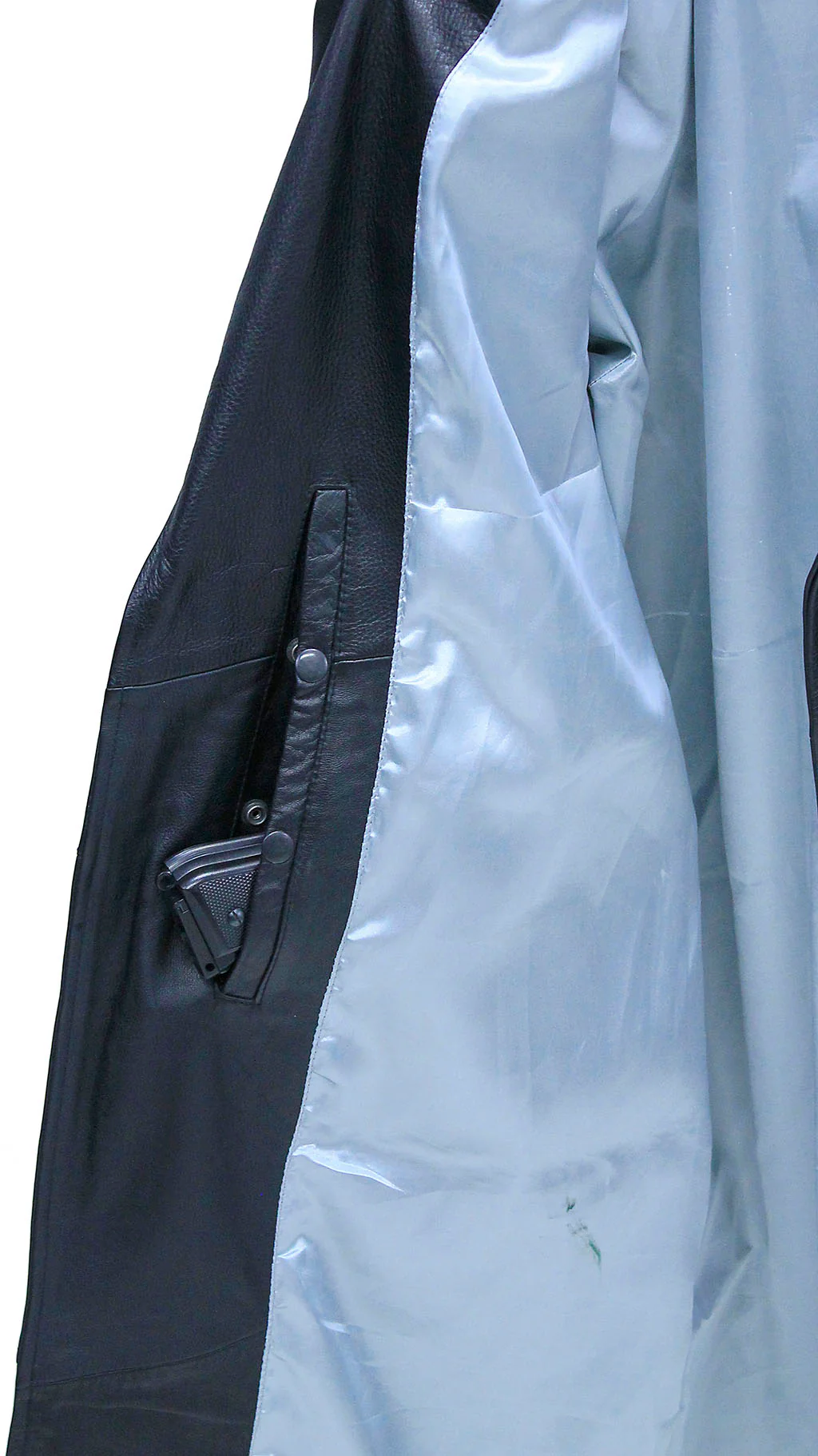 Jamin Leather Trench in Premium Black Cow #M2202K - Image 6