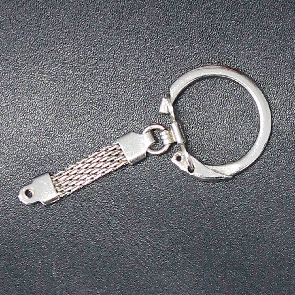 200 pcs Nickel Silver Jewelry Key Chain with Ring #ZKEY7714S - Image 3