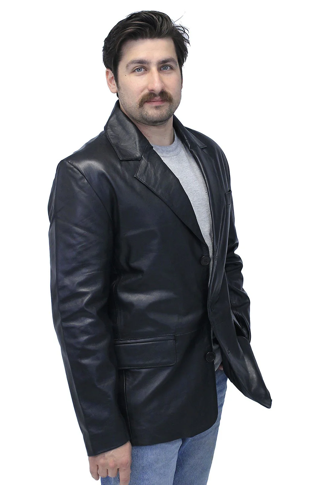 Jamin Leather® Lambskin Leather Blazer #M160L - Image 3