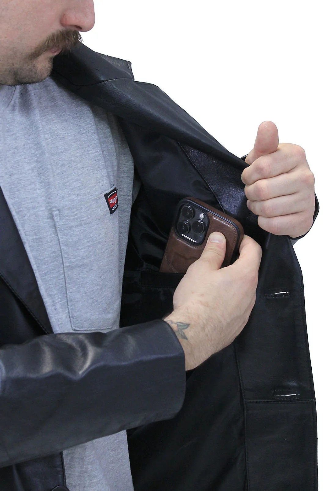 Jamin Leather® Lambskin Leather Blazer #M160L - Image 4