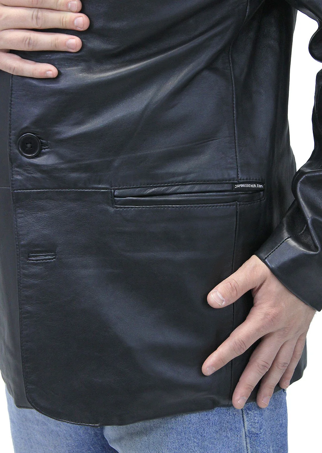 Jamin Leather® Lambskin Leather Blazer #M160L - Image 5