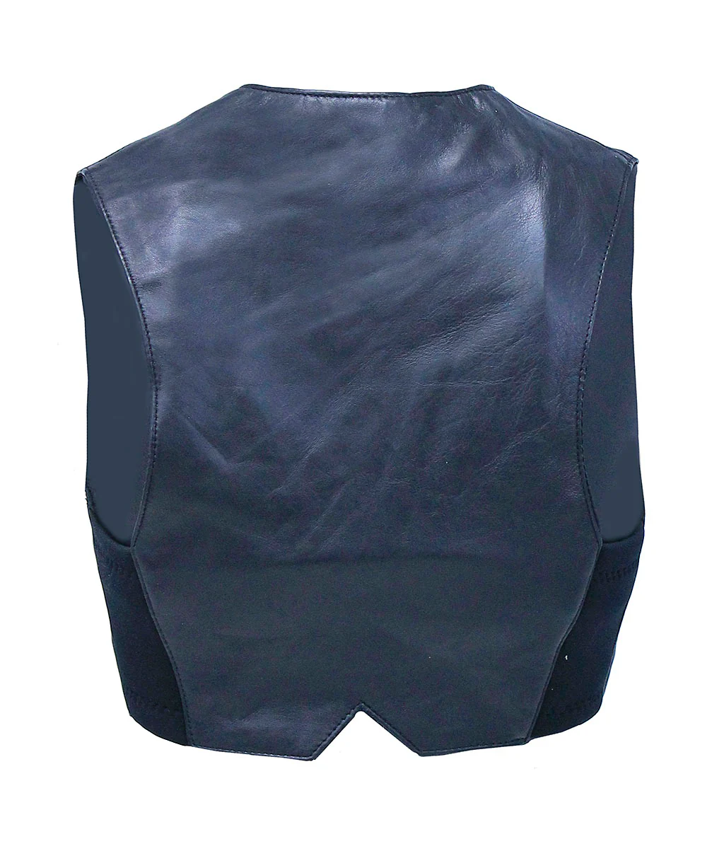 Lambskin Leather V-Neck Zip Crop Vest #VL3026ZK (XS-XL) - Image 3