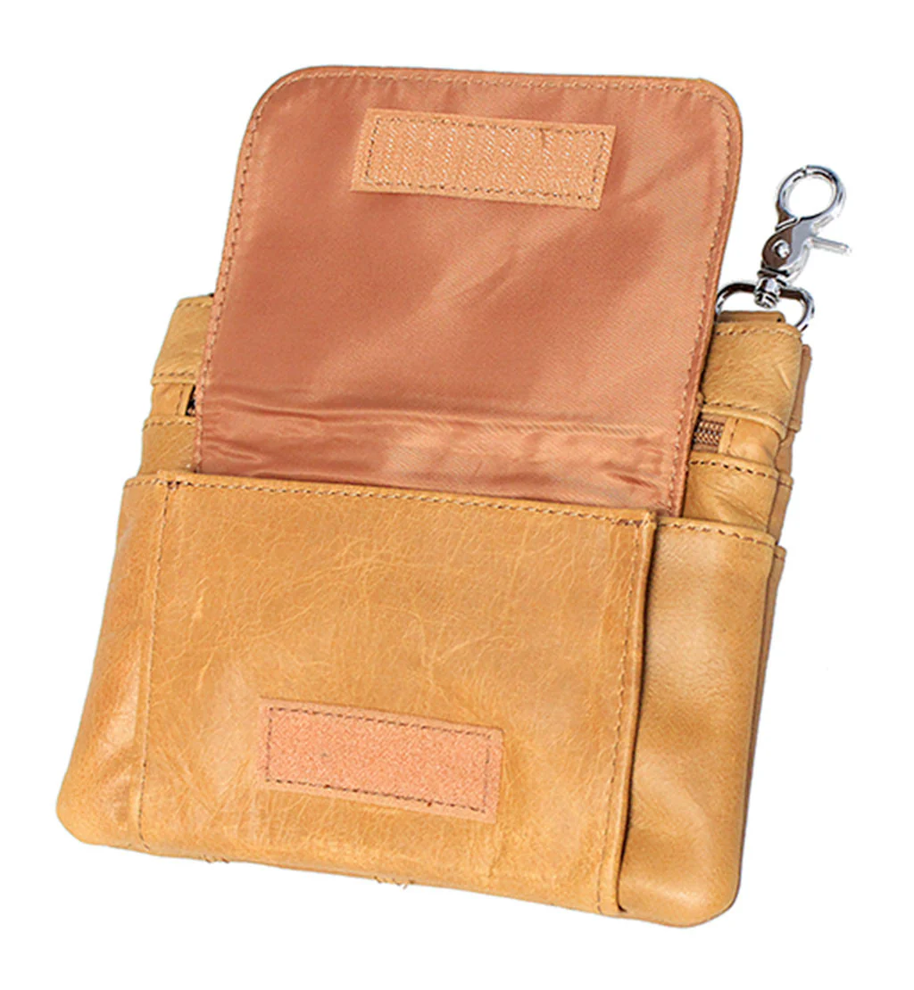 Large Light Brown Double Clip Pouch Hip Clip Bag #PKK30979XN () - Image 2