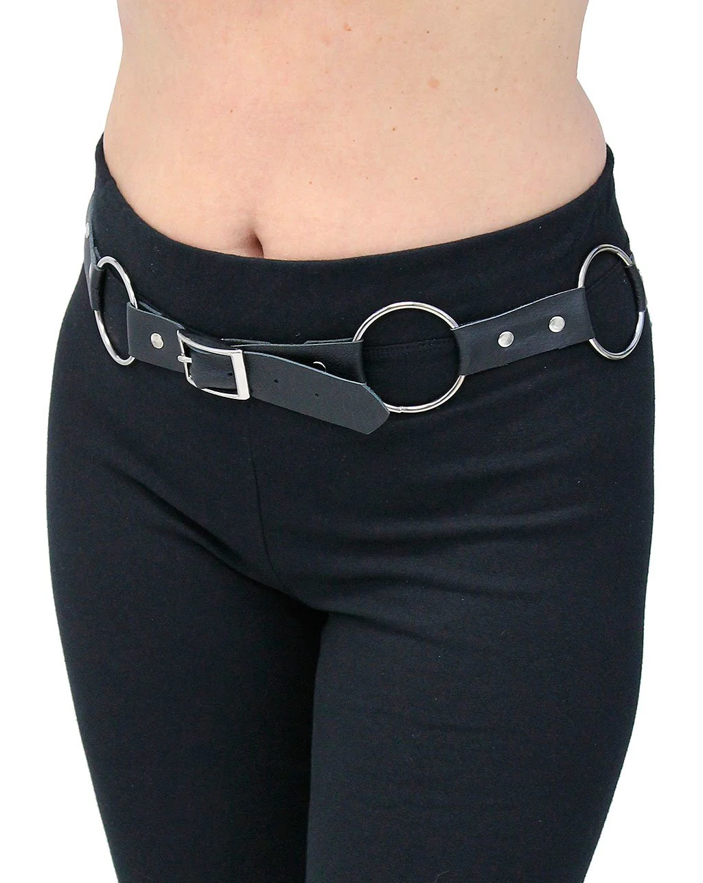 Large Multi-Ring Leather Belt #BT2207RR ()