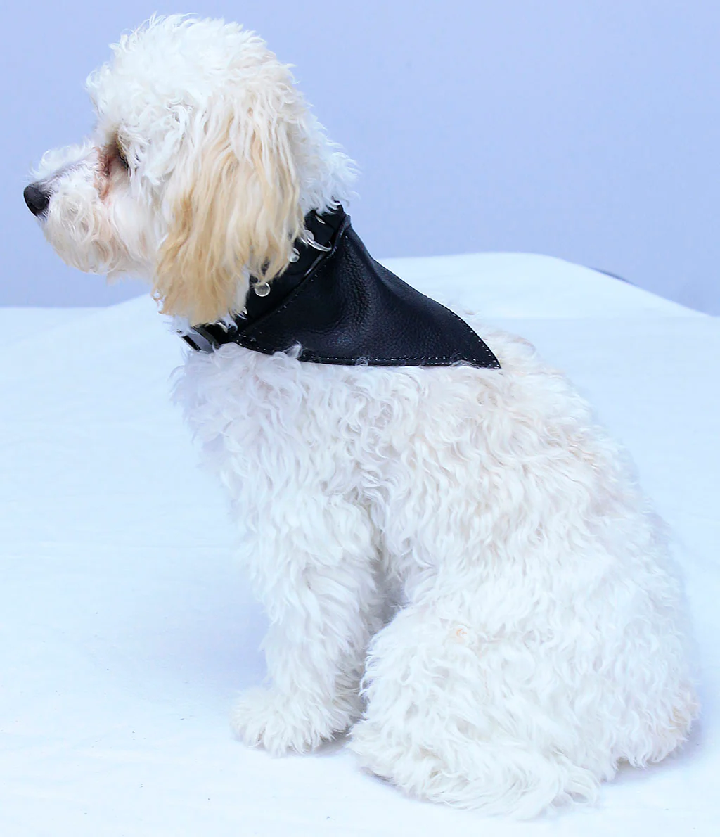 Leather Scarf for Dog Collars Plain or Patch #DCA24050S - Image 2