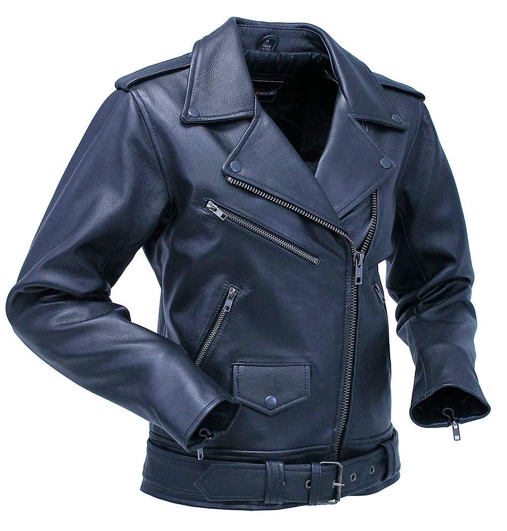 Soft Leather Women's Motorcycle Jacket Dark Hardware #L6160GK - Image 3