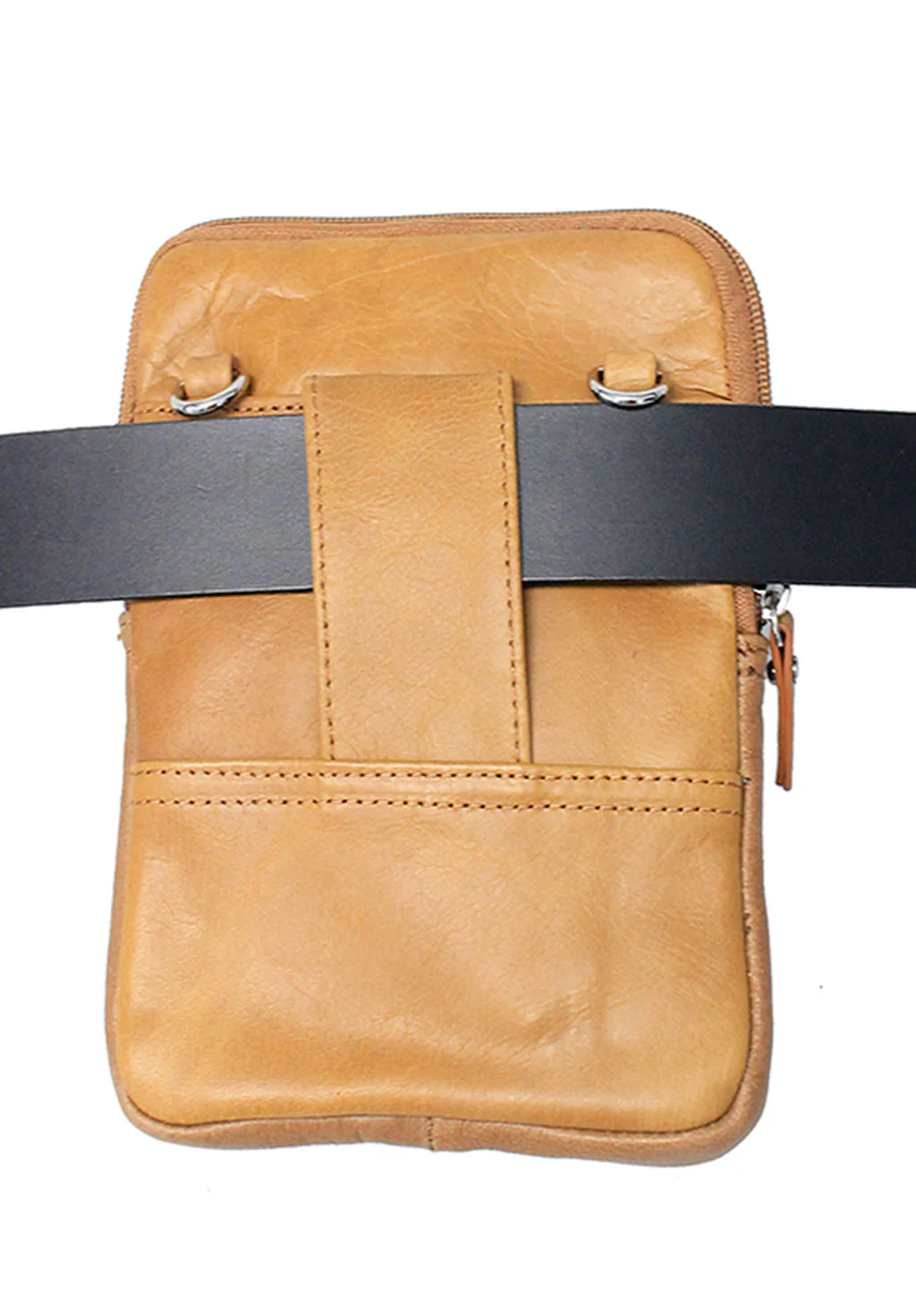 Light Brown Cross Body Belt Pouch #P0181N - Image 2