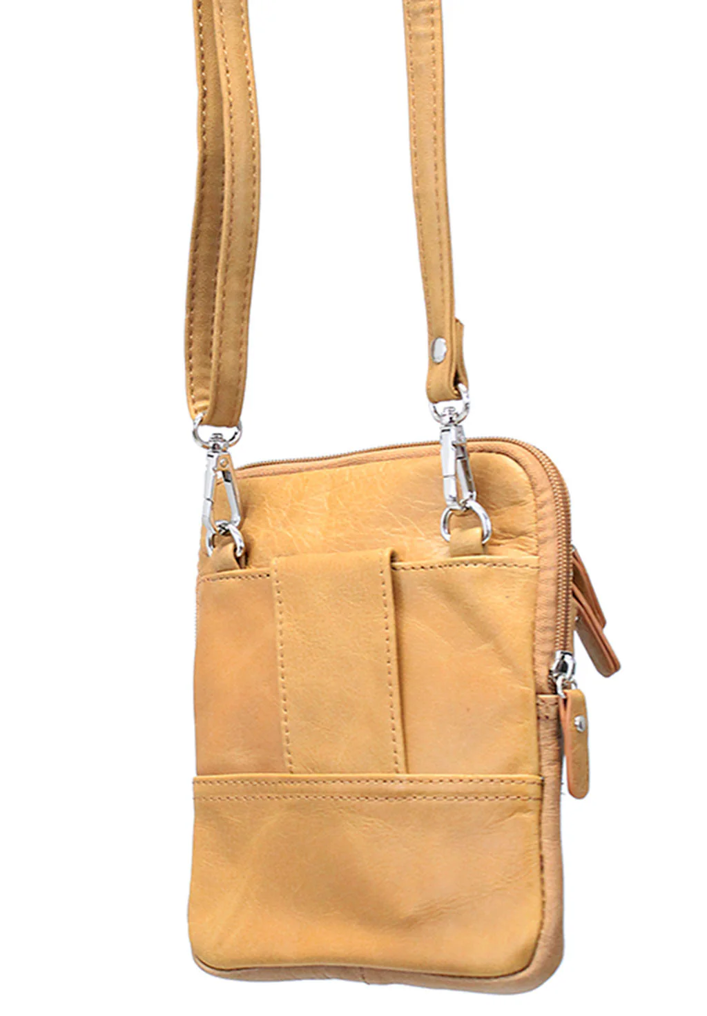 Light Brown Cross Body Belt Pouch #P0181N - Image 5