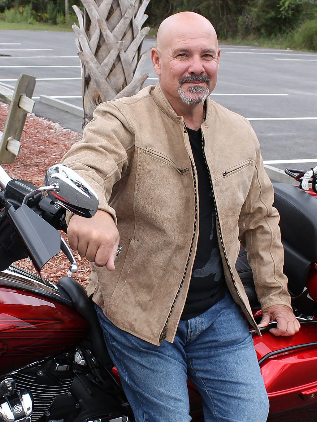 Light Brown Vented Scooter Jacket w/Dual Concealed Pockets #M6045ZGN (M,3X,4X) - Image 3