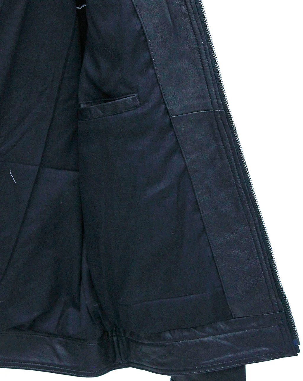 Men's Black Lightweight Leather Motorcycle Jacket #M69240K - Image 5