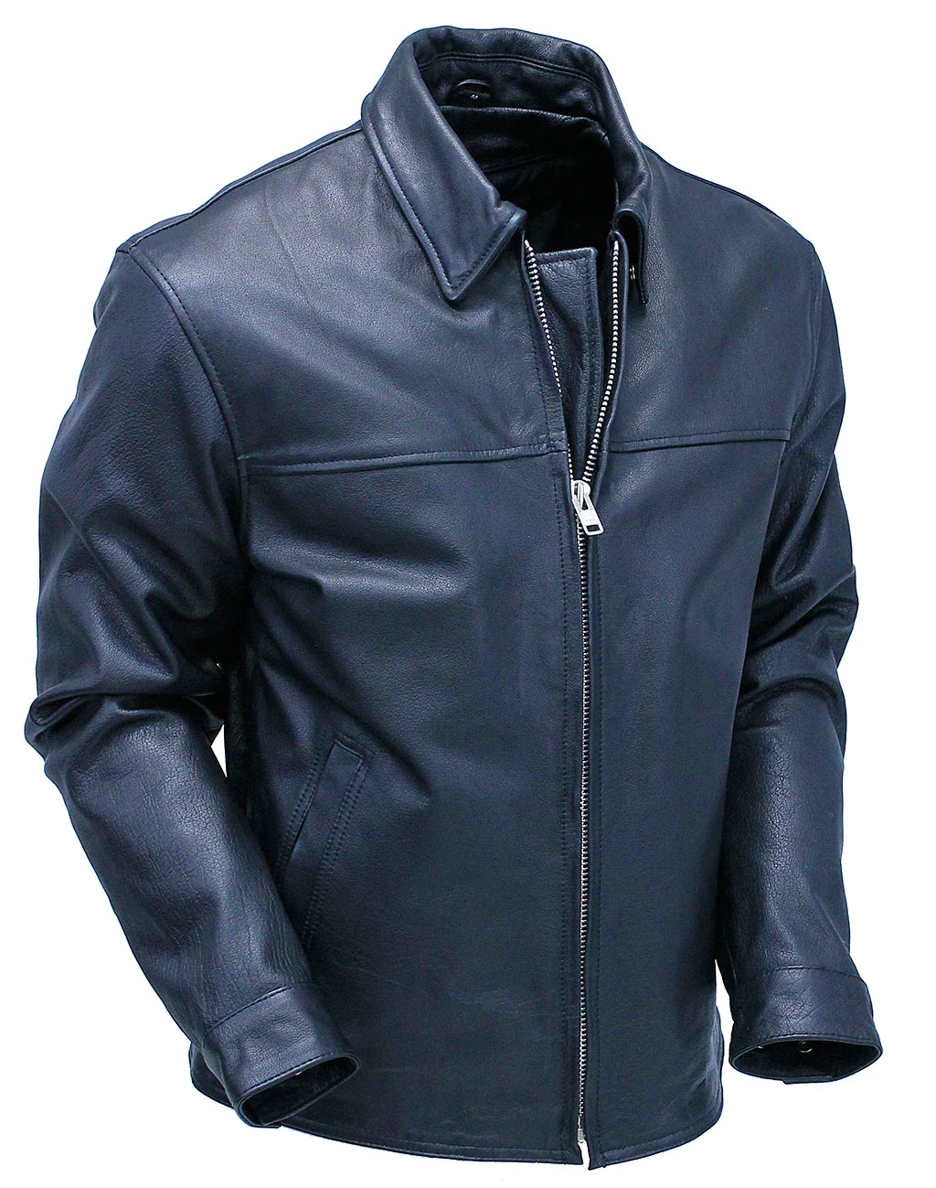 Men's Classic Black Leather Rebel Jacket #M6926GZK - Image 3