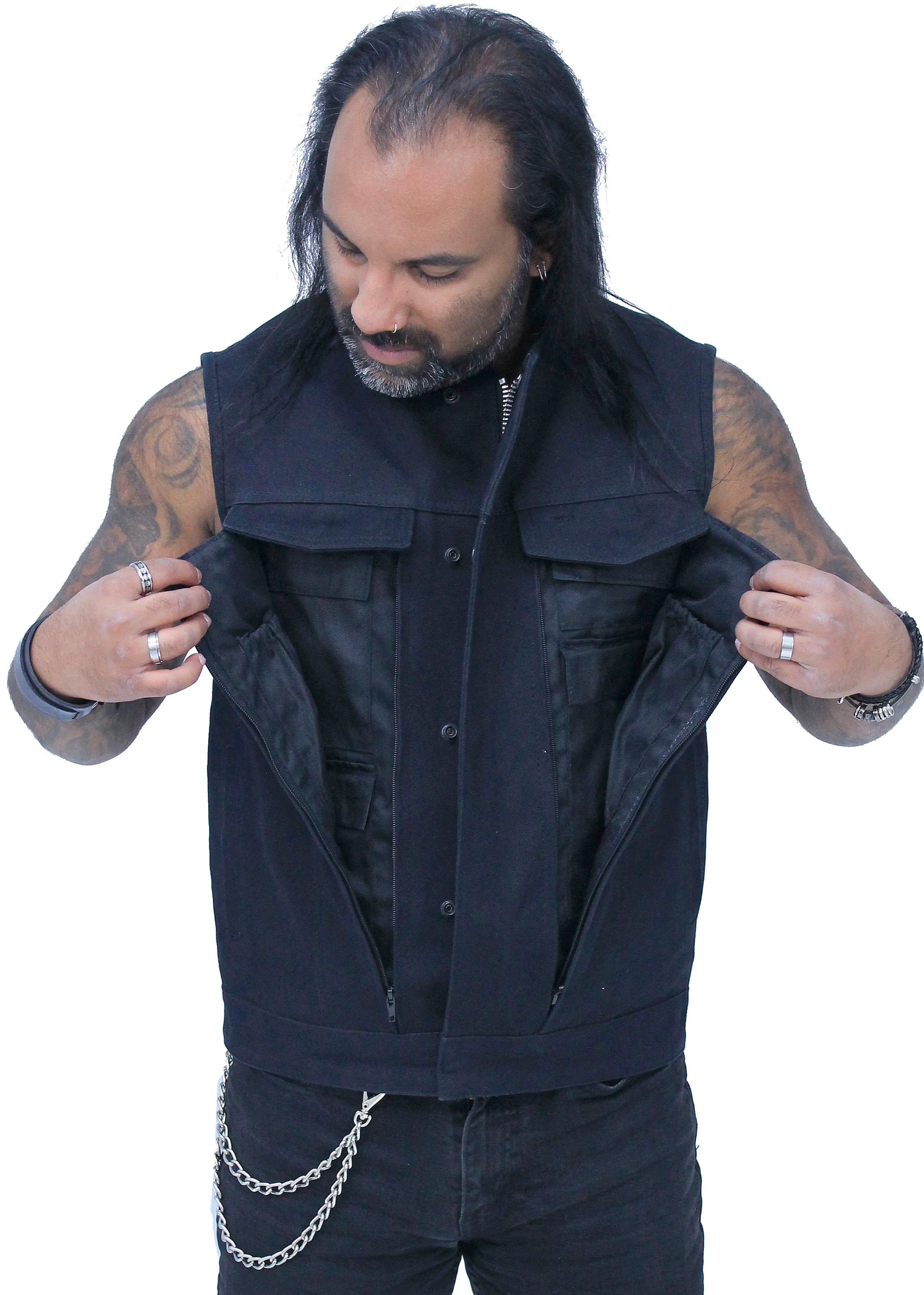 Men's 20oz Heavy Canvas Club Vest w/Easy Access Pocket #VMC6370ZK - Image 2