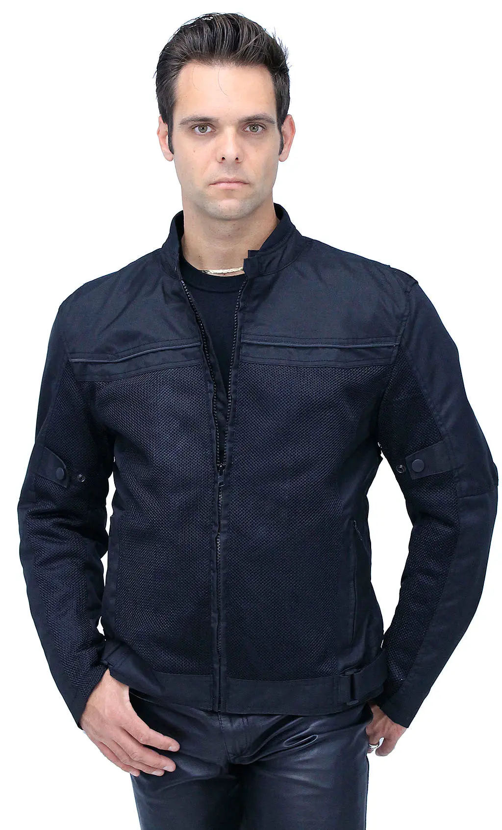 Men's Hot Weather Riding Jacket with Mesh & Armor #MC451ZVGAK - Image 6