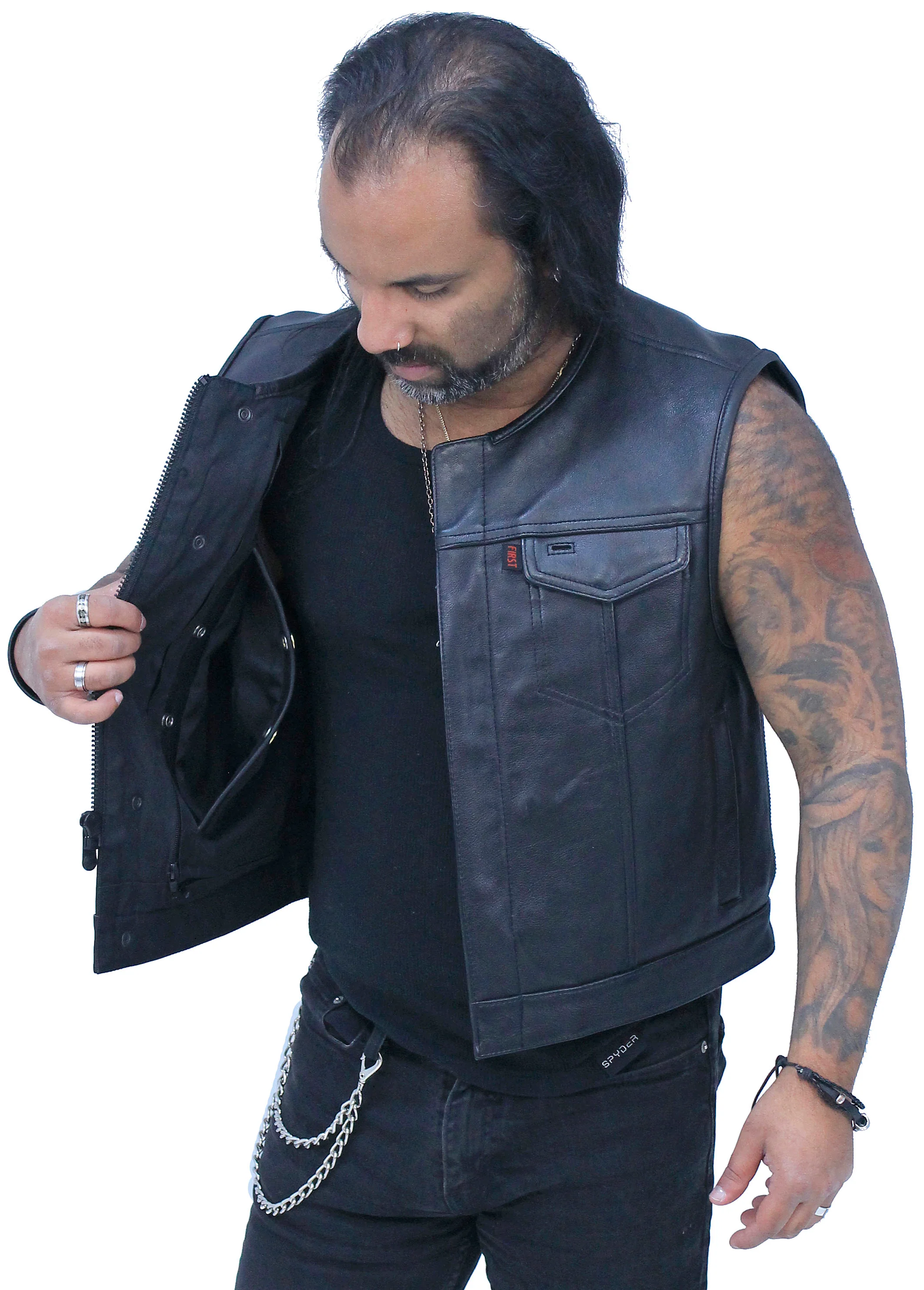 Men's Lowside Cropped Ultra Premium Club Vest #VM659CROP - Image 5